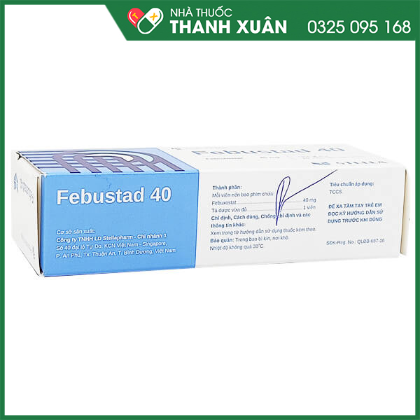 Febustad 40 giảm acid uric ở người bệnh gout